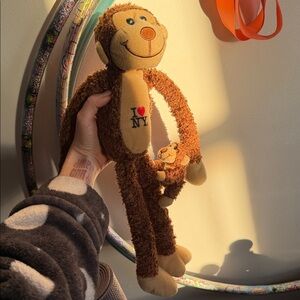 Brown Plush Monkey Toy I ❤️ NY Metro Merchandise